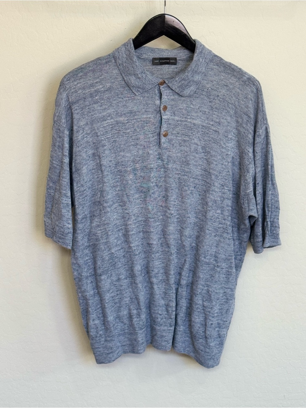 Hart Schaffner Marx Heathered Gray-Blue Polo